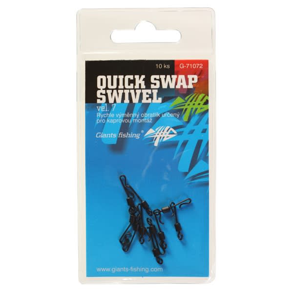 Rýchlovýmenný obratlík Quick Swap Swivel,vel.12/10ks