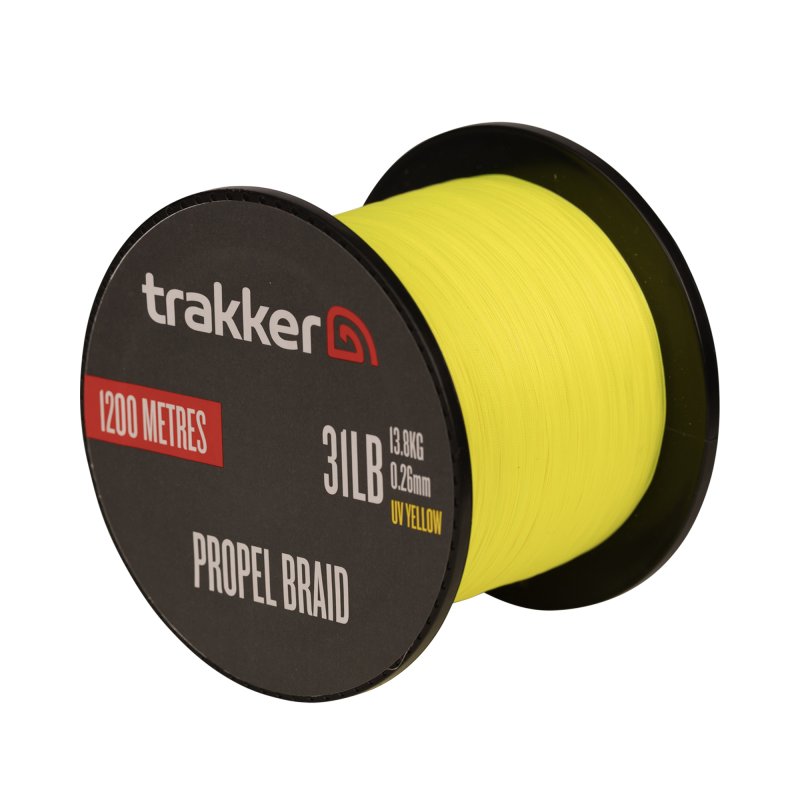Trakker Kmeňová pletená šnúra Propel Braid 0,26mm, 31lb, 1200m, UV-Yellow