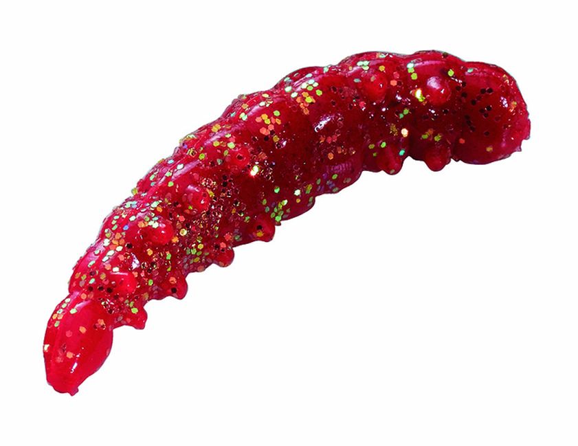 PWRBT OSIE LARVY 2,5cm ČERVENÁ + GLITER 55ks