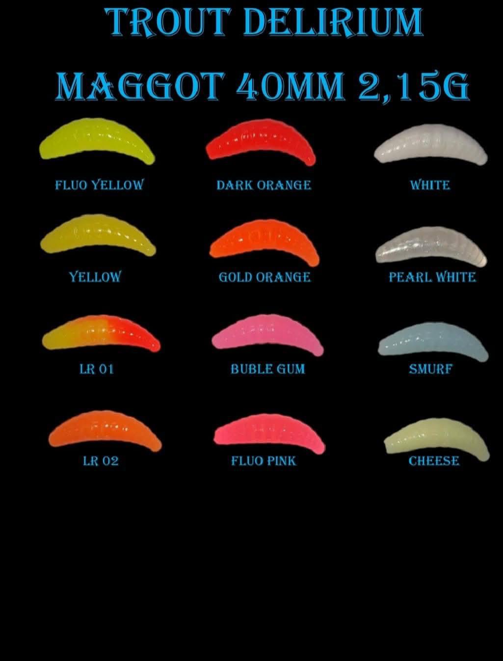 TROUT DELIRIUM MAGGOT 40 mm 2,15g - VIAC FARIEB