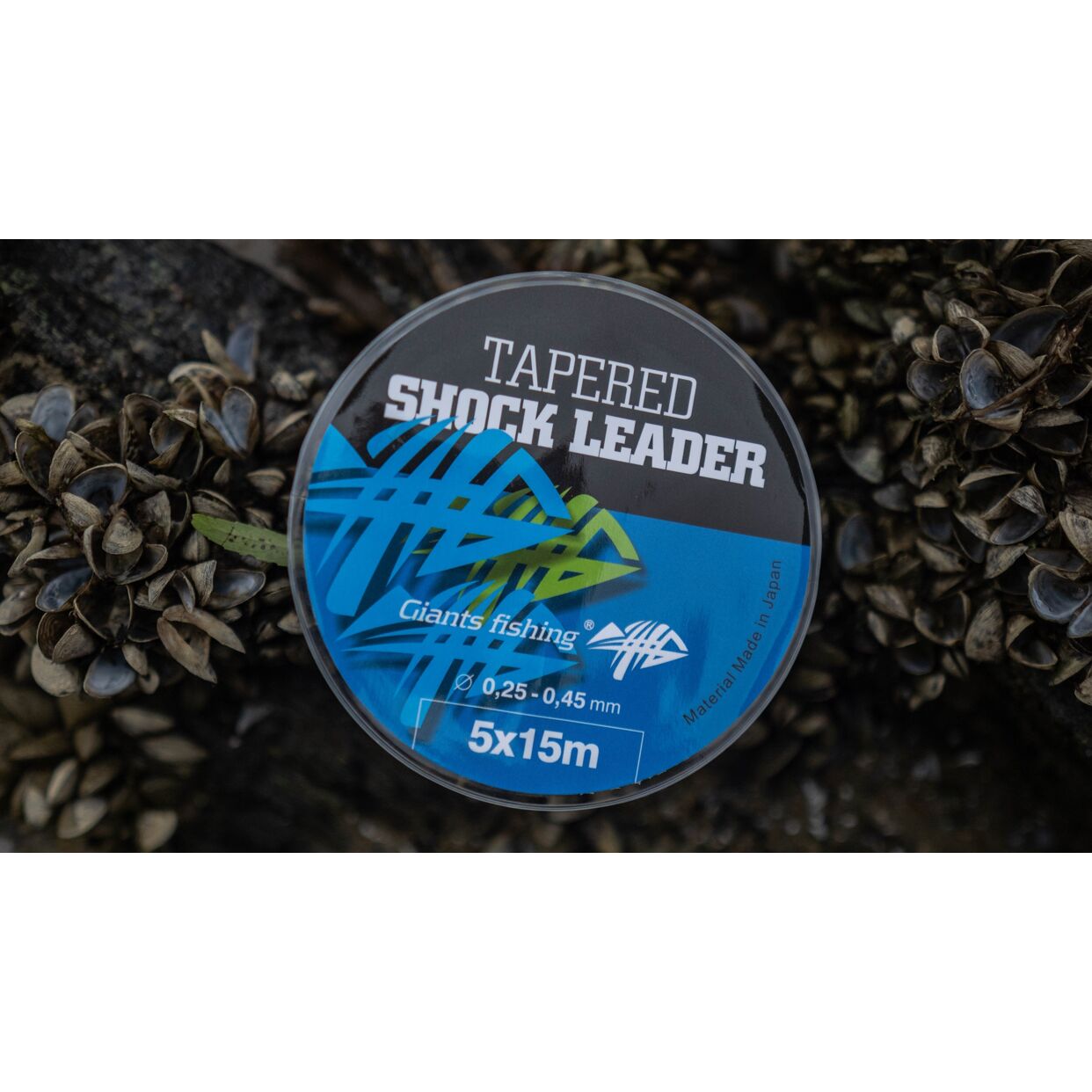 Giants fishing Ujímaný šokový vlasec Tapered Shock Leader 5 x 15 m / 0,30 - 0,50 mm