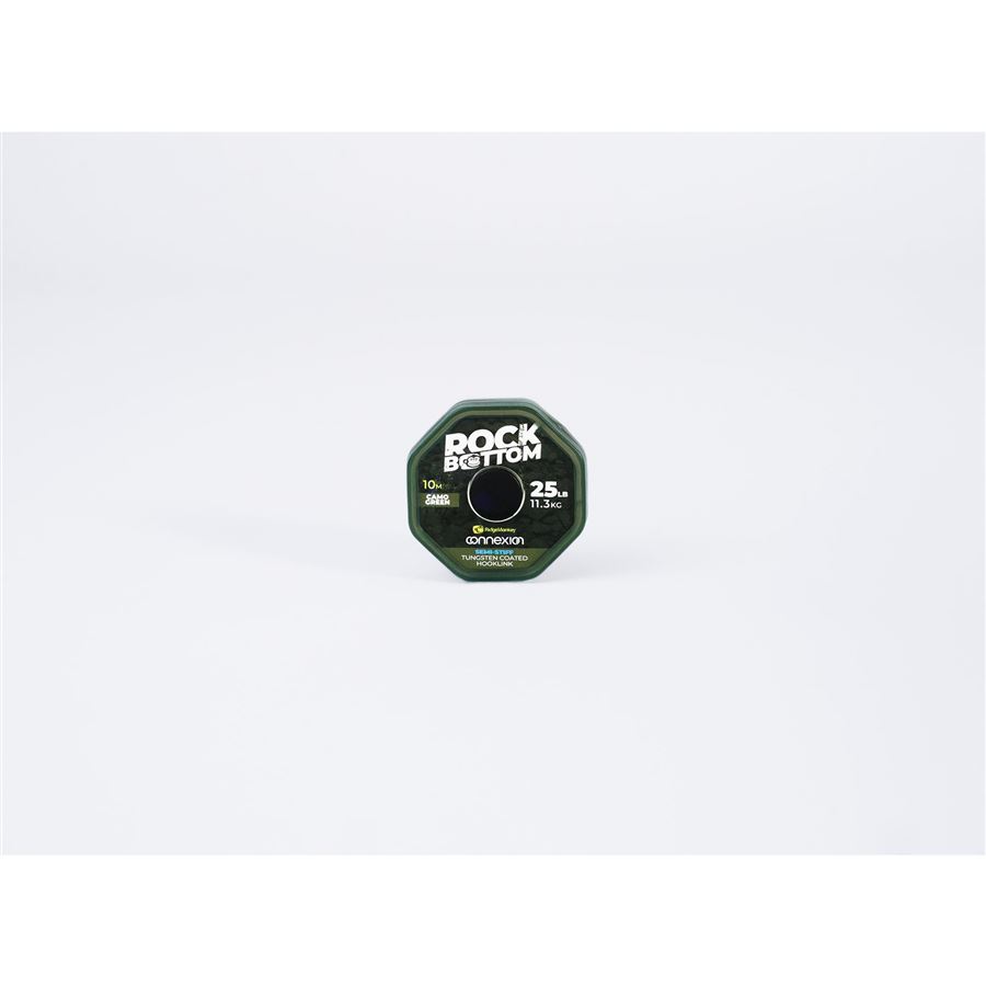 Connexion Rock Bottom Tungsten Semi Stiff Coated Hooklink Camo Green 25lb 10m