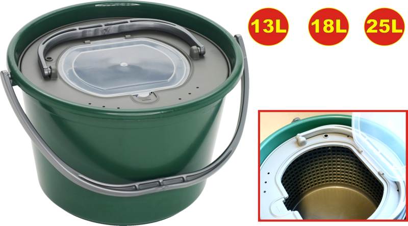 Vedro na živú nástrahu - uzatvárateľné veľ. 13l, 18l, 25l
