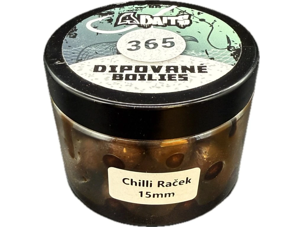 Dipované boilies 365 Chilli Ráček 24mm