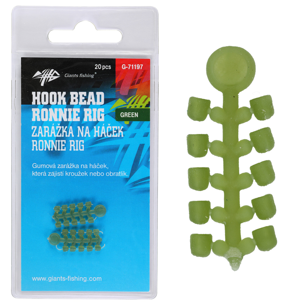 Giants fishing Zarážka na háčik Hook Bead for Ronnie Rig Green 20ks