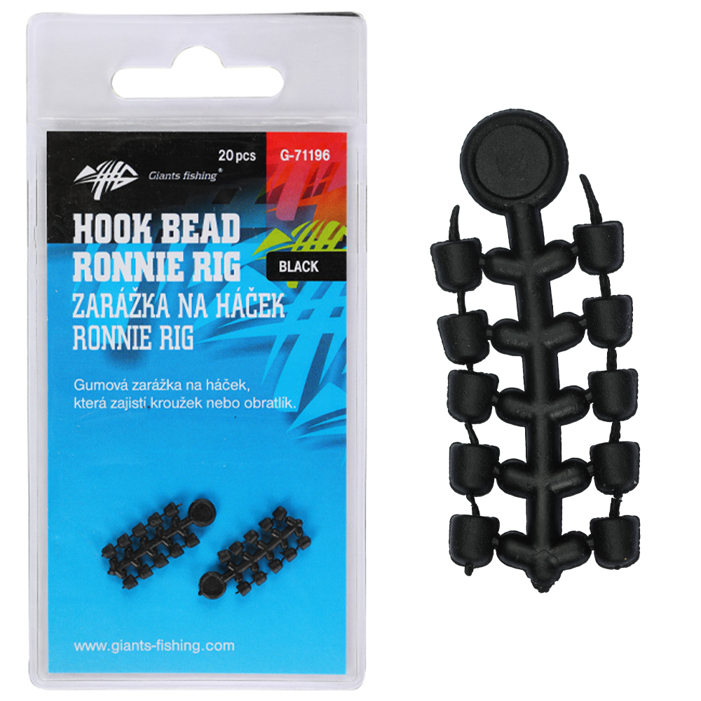 Giants fishing Zarážka na háčik Hook Bead for Ronnie Rig Black 20ks